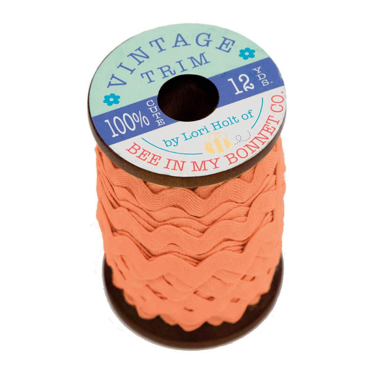 Lori Holt Vintage Trim Large Pumpkin Wooden Spool | Riley Blake